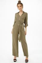 Forever21 Wide-leg Utility Jumpsuit
