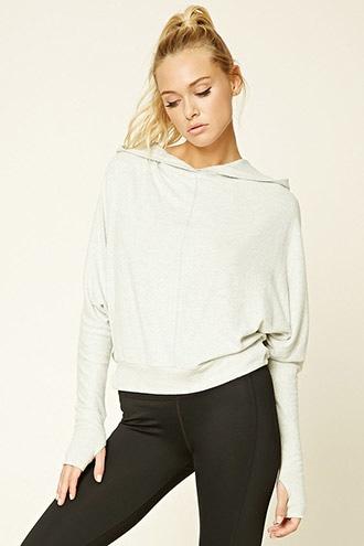Forever21 Women's  Active Dolman Hooded Sweatshirt