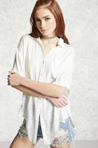 Forever21 Textured Button-front Shirt