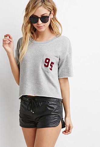 Forever21 95 Graphic Heathered Sweatshirt