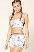 Forever21 Active Marble Print Shorts