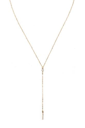 Forever21 Rhinestone Drop Chain Necklace