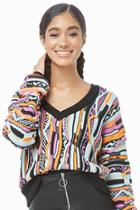 Forever21 Colorful Sweater-knit Top