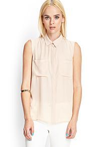 Forever21 Buttoned Pocket Shirt