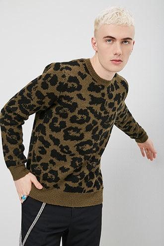 Forever21 Animal Print Knit Sweater