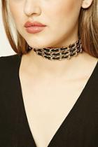 Forever21 Faux Leather Chain Choker
