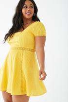 Forever21 Plus Size Lace-trim Mini Dress