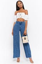 Forever21 Seamed Wide-leg Jeans