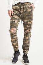 Forever21 Camo Print Twill Joggers