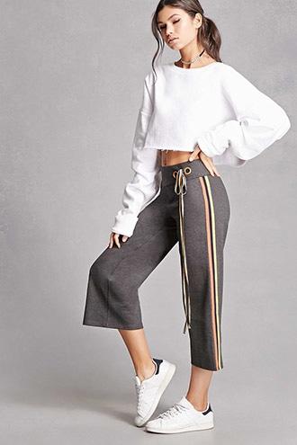 Forever21 Korirl Striped Capris