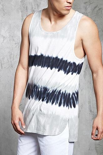 Forever21 Tie-dye Striped Tank Top
