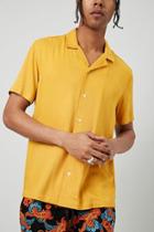 Forever21 Classic Fit Cuban Collar Shirt