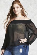 Forever21 Plus Size Sheer Chiffon Top