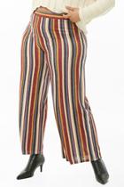 Forever21 Plus Size Striped High-waist Palazzo Pants