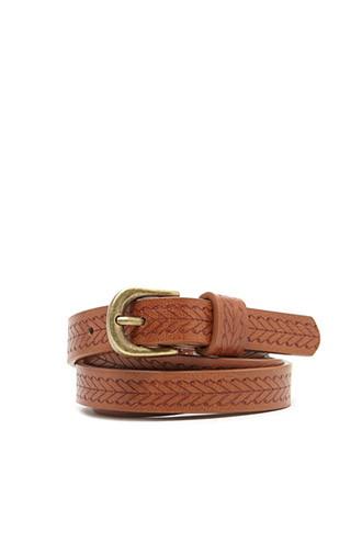 Forever21 Etched Faux Leather Belt