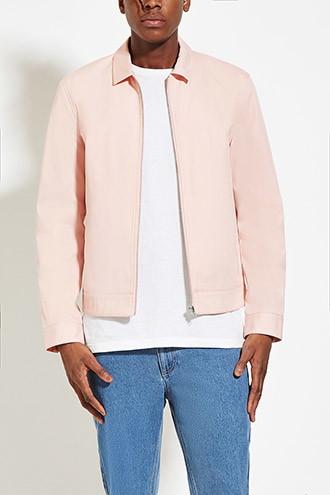 21 Men Men's  Pink Canvas Jacket