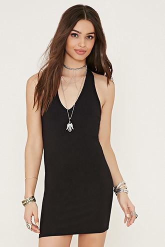 Forever21 Women's Black Mini Halter Dress
