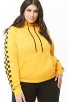 Forever21 Plus Size Checkered Fleece Hoodie