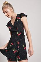 Forever21 Cherry Print Wrap Dress