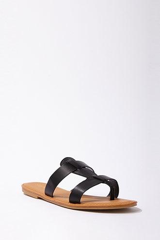 Forever21 Faux Leather Caged Thong Sandals