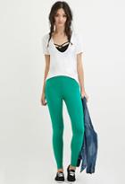 Forever21 Women's  Emerald Classic Cotton-blend Leggings