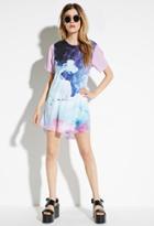 Forever21 Rise Of Dawn Electric Cloud T-shirt Dress
