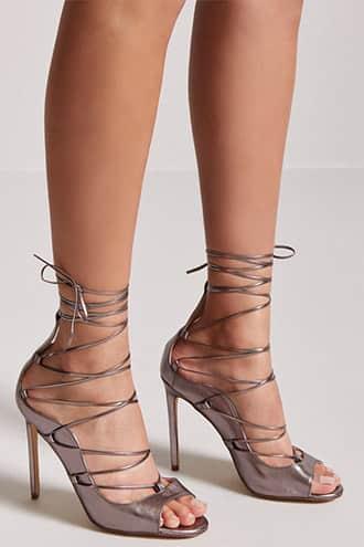 Forever21 Faux Leather Gladiator Heels