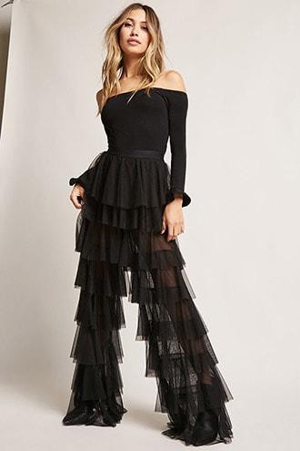 Forever21 Kikiriki Sheer Ruffle Pants