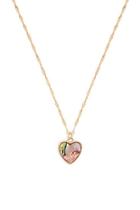 Forever21 Faux Shell Heart Pendant Necklace