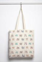 Forever21 Cat Print Canvas Tote