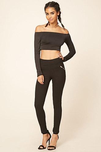 Forever21 Women's  Black Stretch-fit Skinny Jeans