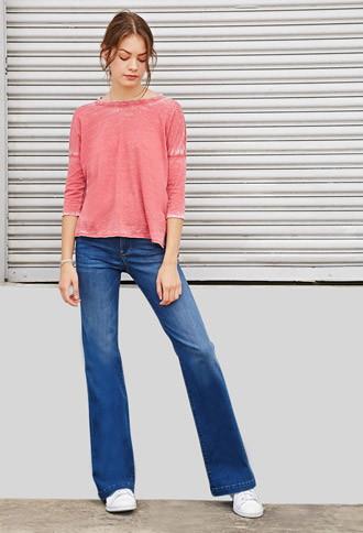 Forever21 Burnout Knit Boxy Top