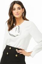 Forever21 Contrast-trim Bow Top