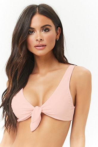 Forever21 Knotted Tie-front Bikini Top