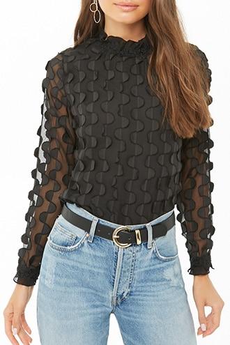 Forever21 I.madeline Shaggy Mesh Top