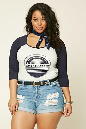 Forever21 Plus Women's  Plus Size West Coast Graphic Tee