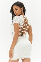 Forever21 Caged-back Cutout Lace Homecoming Dress