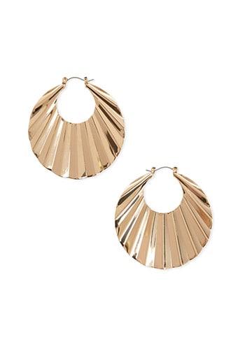 Forever21 Pleated Hoop Earrings