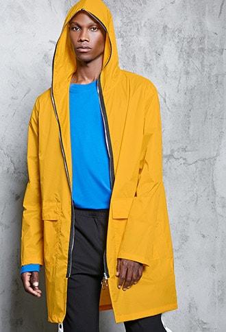 Forever21 Longline Two-way Zip Jacket