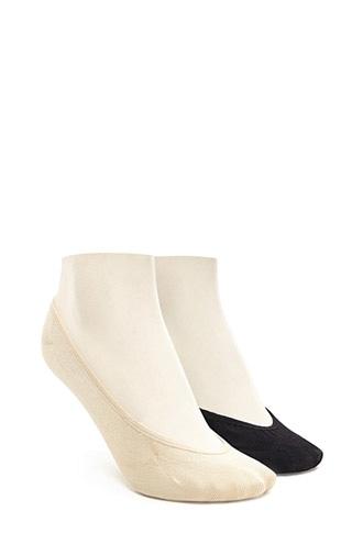 Forever21 Women's  Black & Nude No Show Socks Set