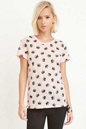 Forever21 Elephant Print Tee