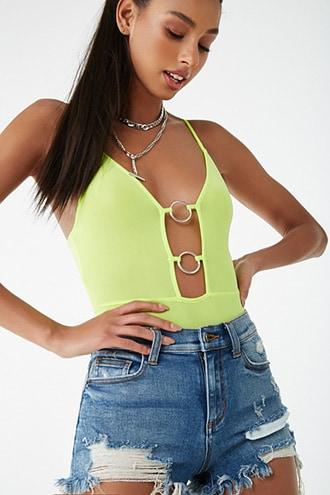 Forever21 Mesh O-ring Bodysuit