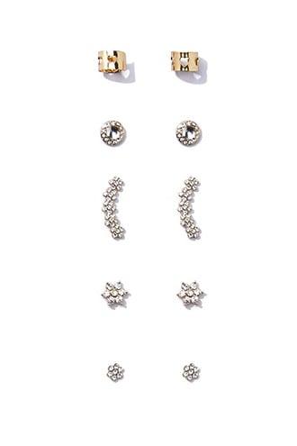 Forever21 Rhinestone Stud & Ear Cuff Set