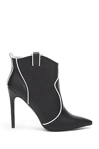 Forever21 Piped Trim Booties