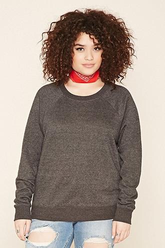 Forever21 Plus Women's  Plus Size Raglan Sweatshirt