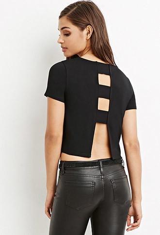 Forever21 Ladder-back Boxy Tee
