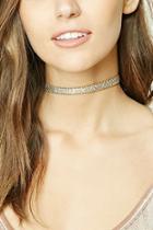 Forever21 Faux Leather Glitter Choker