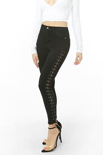 Forever21 Momokrom Lace-up Jeans