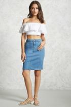 Forever21 Contemporary Denim Slit Skirt