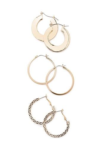 Forever21 Mixed Hoop Earrings Set